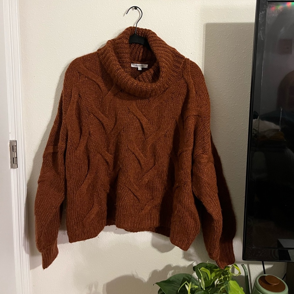 Madewell Somervell Modern Cable Turtleneck Sweater